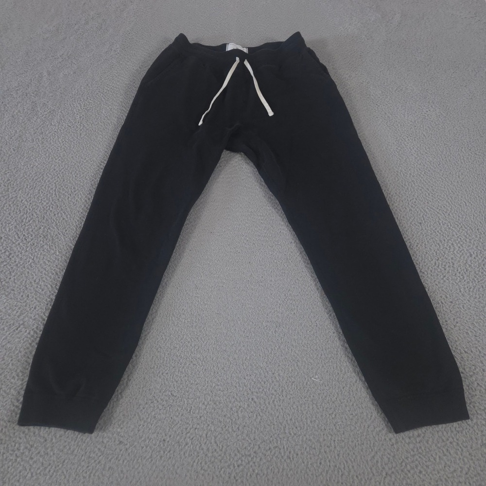 Reigning Champ Sweatpants Mens Large Black Slim Tapered French Terry Joggers